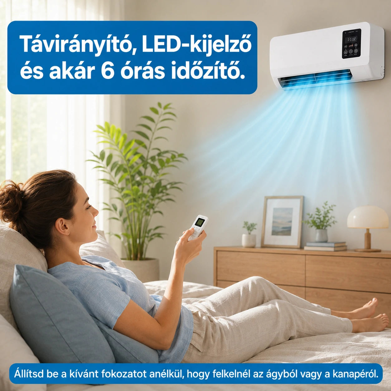 SplitMax csendes hordozható léghűtő – frissítő légáram percek alatt, zavaró zaj nélkül