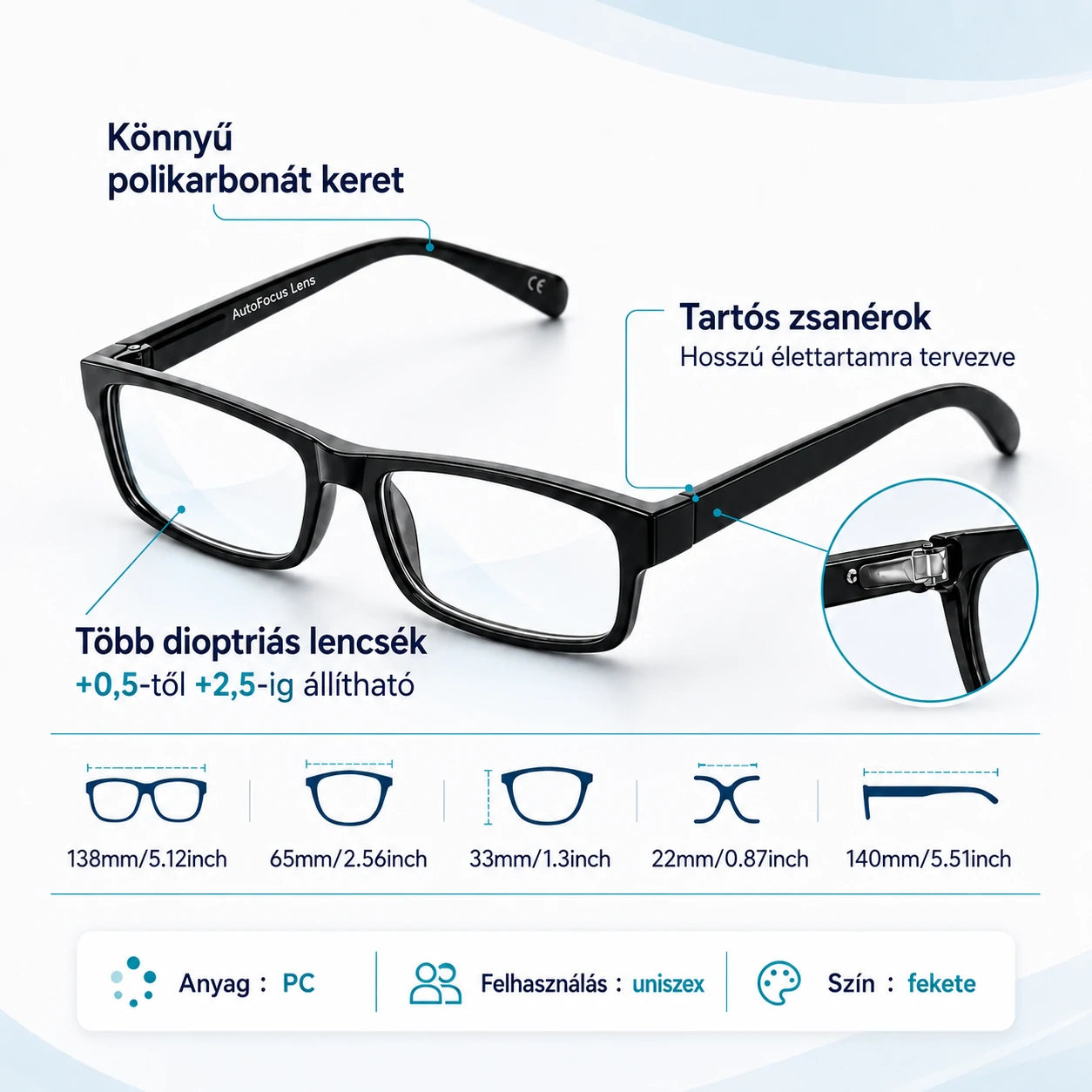 AutoFocus Lens intelligens multifokális szemüveg | VEGYÉL 1-ET, VIGYÉL 2-T