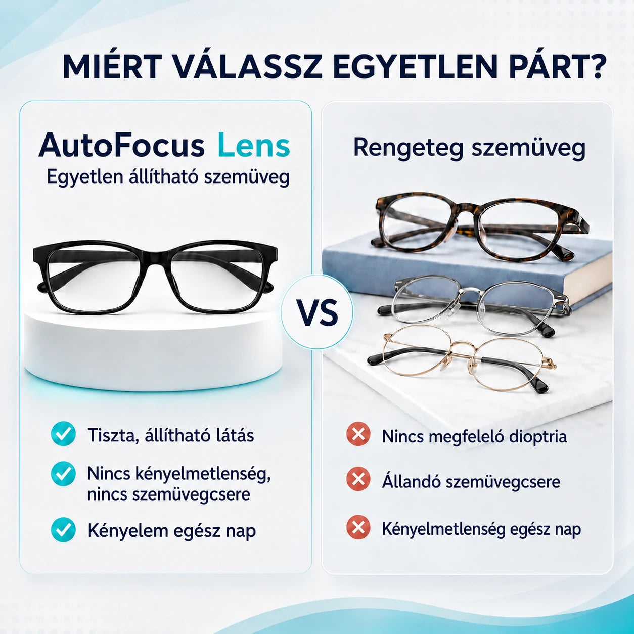 AutoFocus Lens intelligens multifokális szemüveg | VEGYÉL 1-ET, VIGYÉL 2-T