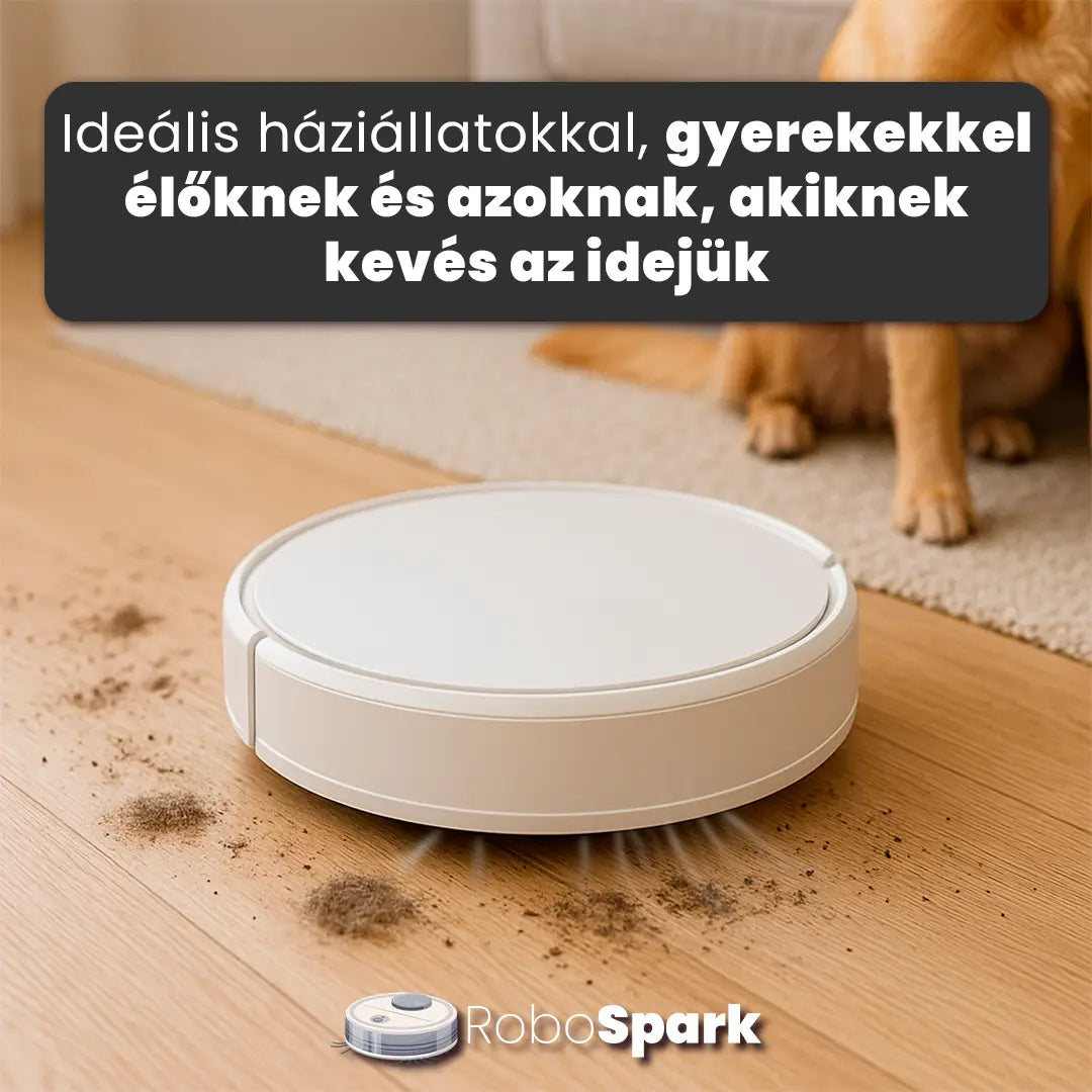 RoboSpark – Ideális robotporszívó háziállatokhoz és nehezen elérhető sarkokhoz