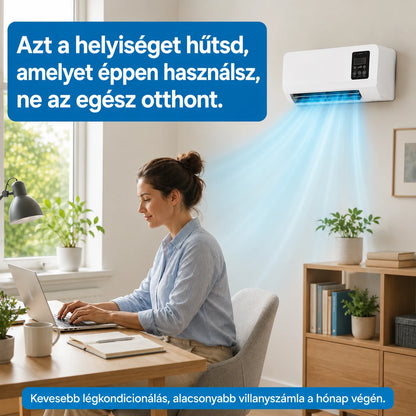 SplitMax csendes hordozható léghűtő – frissítő légáram percek alatt, zavaró zaj nélkül