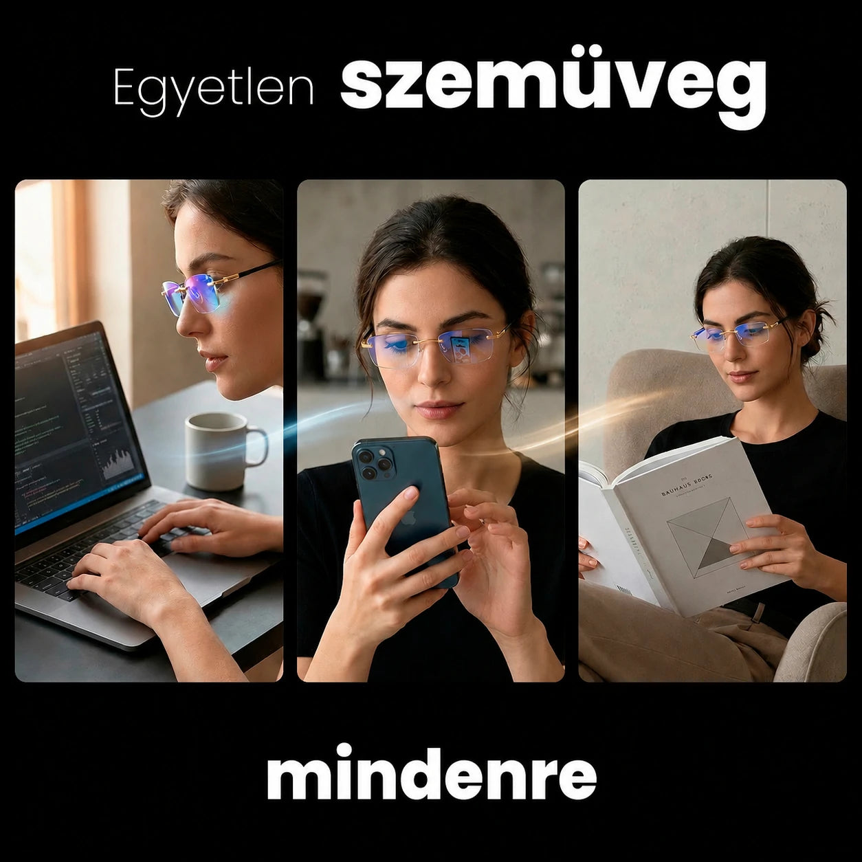 Vegyen 1-et, kapjon 2-t: VisionElite 3 az 1-ben szemüveg – több komfort, kevesebb szemfáradtság.